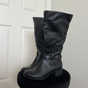 Style & Co - Black Leather Tall Boots